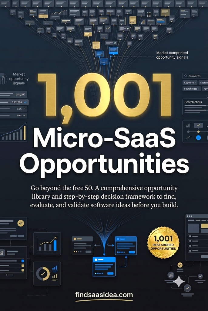 1,001 Micro-SaaS Opportunities Playbook Cover